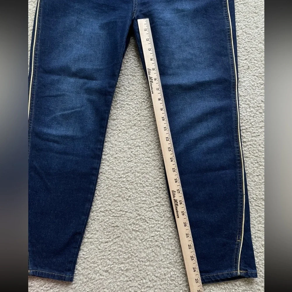 Boden The Edinburgh Jean Gold Piping Stretch Women’s Sz US 10 UK 14 High Rise - Picture 12 of 16